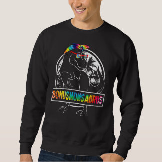 Gefärbte Krawatte Bonusmomsaurus Bonus Mama Dinosa Sweatshirt