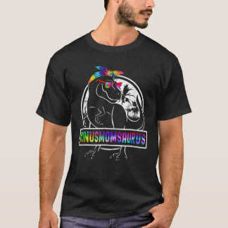 Gefärbte Krawatte Bonusmomsaurus Bonus Mama Dinosa T-Shirt