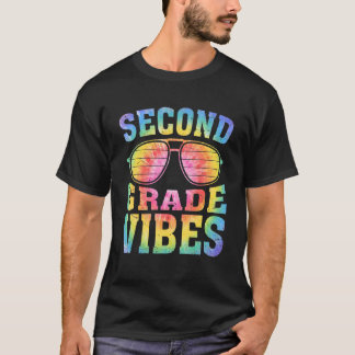 Gefärbte Krawatte-Brille der zweiten Klasse Vibes  T-Shirt