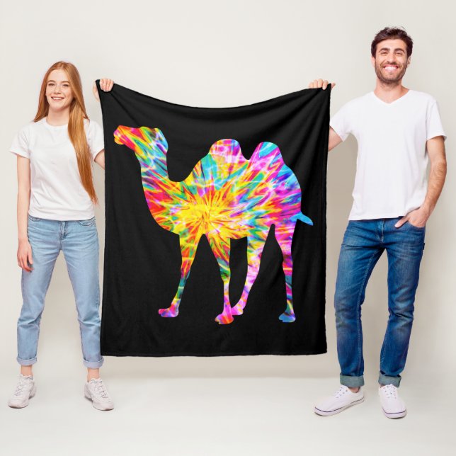 GEFÄRBTE KRAWATTE CAMEL FLEECEDECKE (Beispiel)