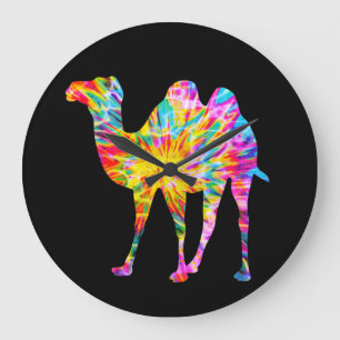 GEFÄRBTE KRAWATTE CAMEL GROßE WANDUHR