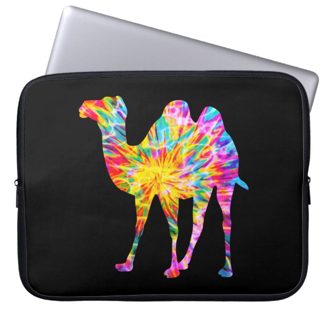 GEFÄRBTE KRAWATTE CAMEL LAPTOPSCHUTZHÜLLE (Vorderseite)