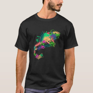 Gefärbte Krawatte Chameleon Colorful Lizard T-Shirt