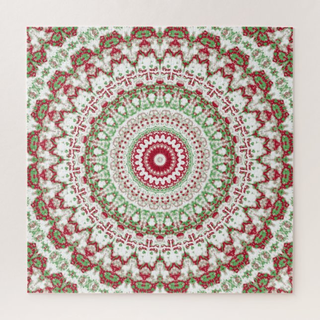 Gefärbte Krawatte Christmas Mandala Puzzle (Vertikal)