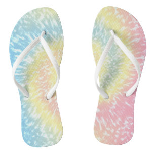 Gefärbte Krawatte Colorful Batik Hippy Style Flip Flops