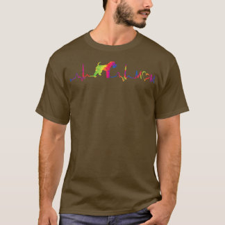 Gefärbte Krawatte Colorful Wire Fox Terrier Heartb T-Shirt
