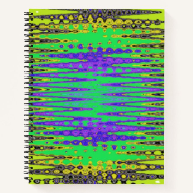 Gefärbte Krawatte cooles Design auf Spiral Noteboo Notizbuch (Vorderseite)