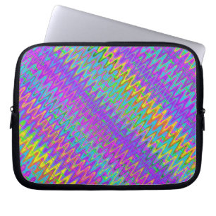 Gefärbte Krawatte Crazy Zickzack Laptopschutzhülle