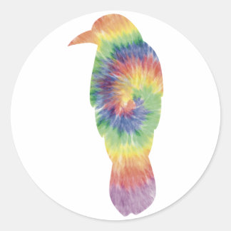 Gefärbte Krawatte Crow Sticker