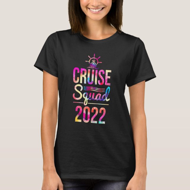 Gefärbte Krawatte Cruise Squad 2022 Matching Famil T-Shirt (Vorderseite)