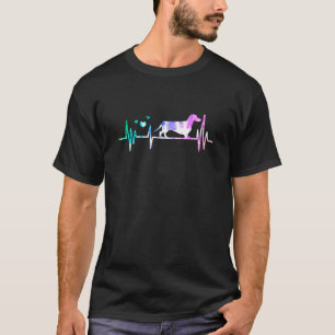 Gefärbte Krawatte Dackel Hund Hippie Heartbeat T-Shirt