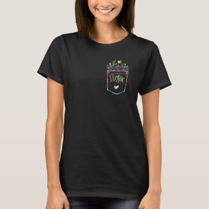 Gefärbte Krawatte Dank Schwester Floral Pocke New T-Shirt
