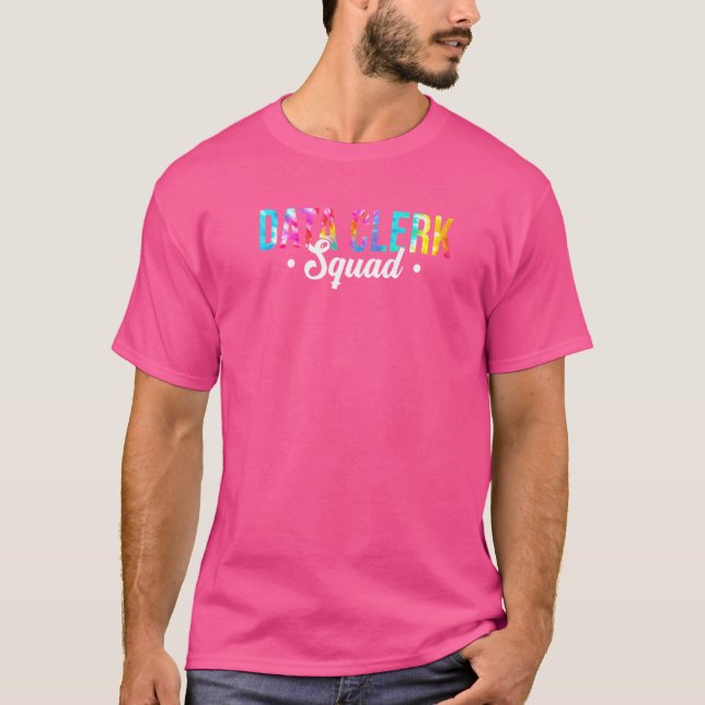 Gefärbte Krawatte Data Clerk Squad Admin Squad Off T-Shirt (Vorderseite)