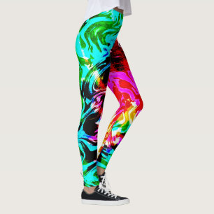 Gefärbte Krawatte der Brandsturme, Leggings