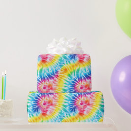 Gefärbte Krawatte der coolen Strip-Wirbel Geschenkpapier