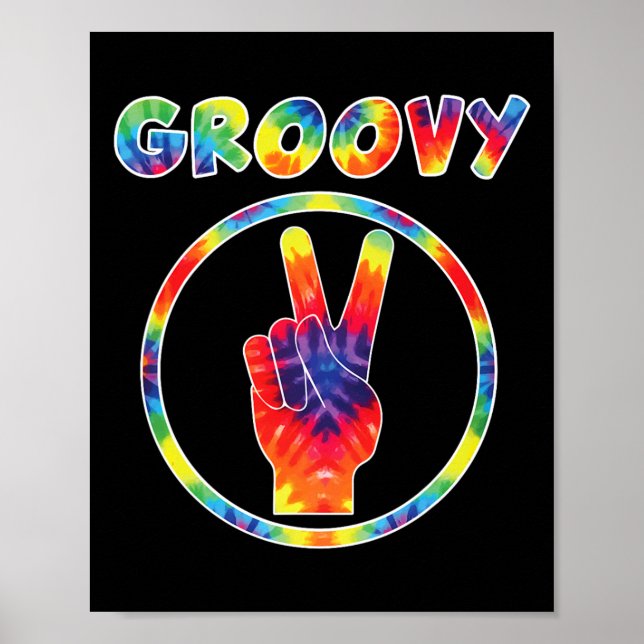 Gefärbte Krawatte der Groovy 70er Jahre - Vintages Poster (Vorne)