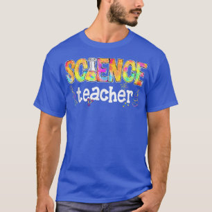 Gefärbte Krawatte der Naturwissenschaften Lehrer T-Shirt