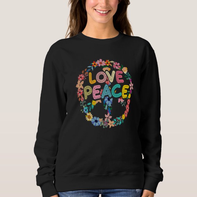 Gefärbte Krawatte des Friedens Zeichen der Freihei Sweatshirt (Vorderseite)
