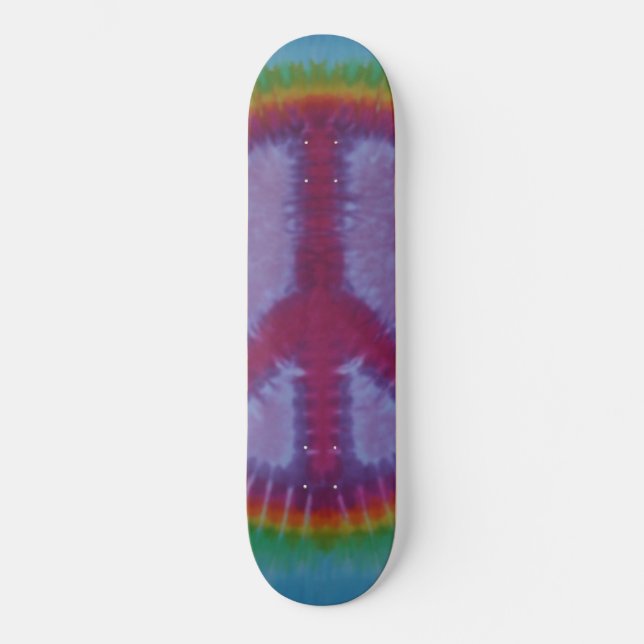 Gefärbte Krawatte des Friedenszeichens Skateboard (Vorderseite)