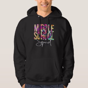 Gefärbte Krawatte des Mittelschulviertels zurück z Hoodie