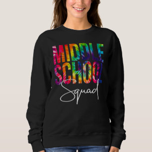Gefärbte Krawatte des Mittelschulviertels zurück z Sweatshirt