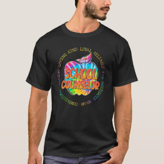 Gefärbte Krawatte des Schulberaters Zurück T-Shirt