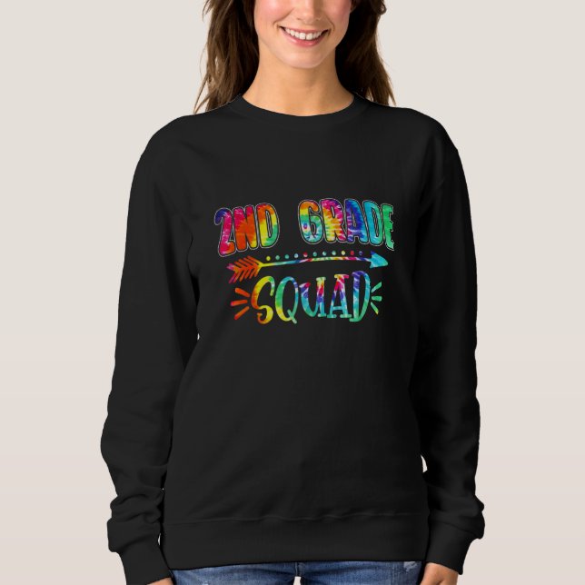 gefärbte Krawatte des zweiten Grades Squad zurück  Sweatshirt (Vorderseite)