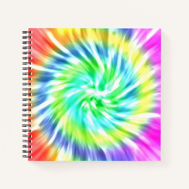 gefärbte Krawatte Design SpiralNotebook Notizbuch (Vorderseite)