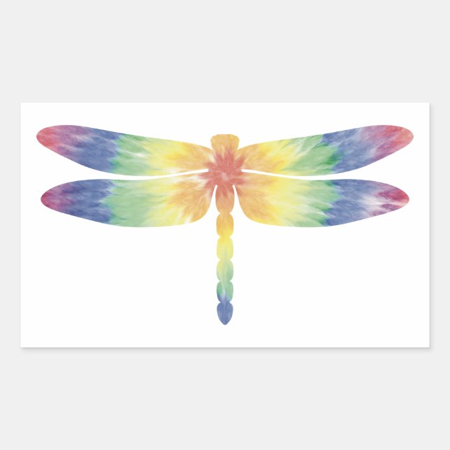 Gefärbte Krawatte Dick Dragonfly Sticker (Vorderseite)