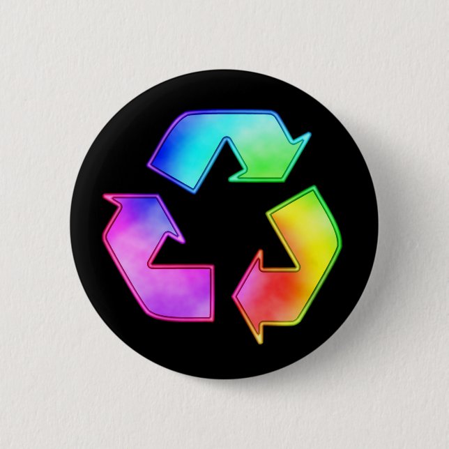 Gefärbte Krawatte, die Symbol-Knopf recycelt Button (Vorderseite)