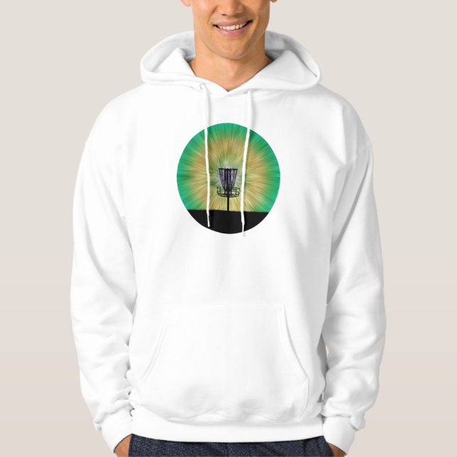 Gefärbte Krawatte Disk Golf Basket Hoodie (Vorderseite)