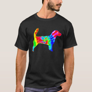 Gefärbte Krawatte Dog Hippie Jack Russell Terrier T-Shirt