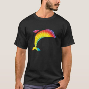 Gefärbte Krawatte Dolphin Rainbow Beluga Hippie Pe T-Shirt