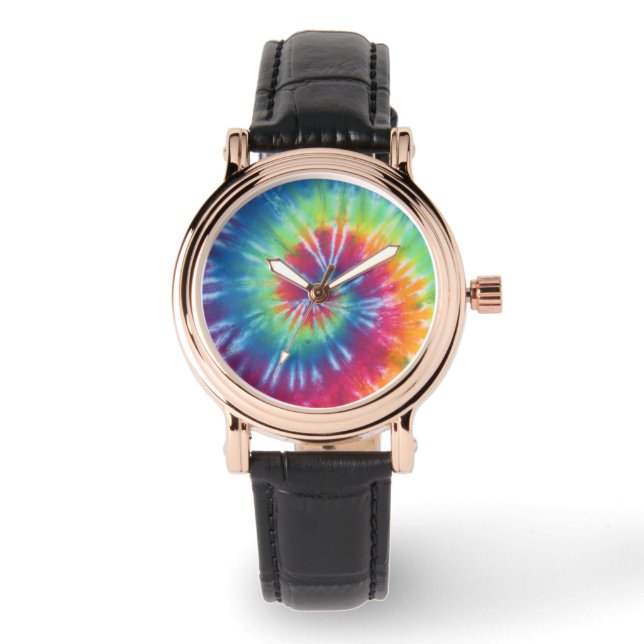 Gefärbte Krawatte drehen Armbanduhr (Vorderseite)