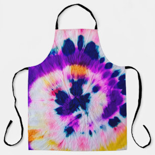 Gefärbte Krawatte drehen. Rainbow Fabric Gefärbte  Schürze