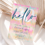 Gefärbte Krawatte Einhorn Regenbogen Pastellpadel  Einladung<br><div class="desc">Hallo 30! Sie suchen die perfekte und coole gefärbte Krawatte 30. Geburtstag Party Einladung? Lassen Sie sich diese trendige und boho handgemalte gefärbte Krawatte pastellfarben Einhorn und Regenbogen mit einem Randskript Foto 30. Geburtstag Einladung, fügen Sie Ihr Foto auf der Rückseite mit einem eleganten Signatur-Skript. Kontaktieren Sie mich, wenn Sie...</div>