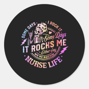 Gefärbte Krawatte Einige Tage Rock it Einige Tage Runder Aufkleber