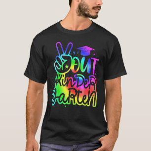 Gefärbte Krawatte Farbenfrohe Friedenssignatur Aus T-Shirt
