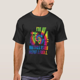 Gefärbte Krawatte Farm Traktor I m 4. Geburtstag P T-Shirt
