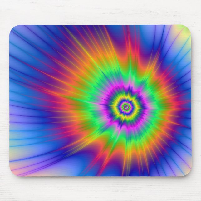 Gefärbte Krawatte Fireball Mousepad (Vorne)