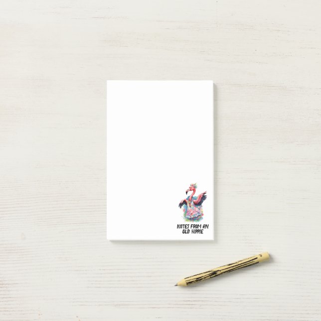 Gefärbte Krawatte Flamingo Hippie Post-it Klebezettel (Auf Schreibtisch)