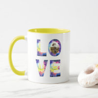 Gefärbte Krawatte Foto Liebe Tasse