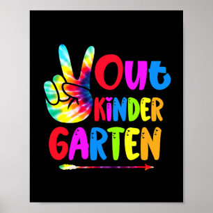 Gefärbte Krawatte Frieden im Kindergarten letzten Poster
