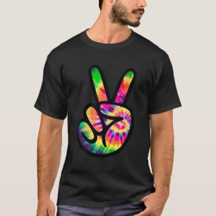 Gefärbte Krawatte Frieden signieren Retro Kostüm I T-Shirt