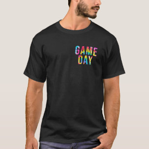 Gefärbte Krawatte Game Day Vibes American Football T-Shirt