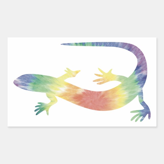 Gefärbte Krawatte Gecko Sticker (Vorderseite)