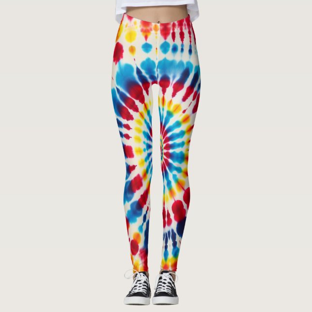 Gefärbte Krawatte-Genuss Leggings (Vorderseite)