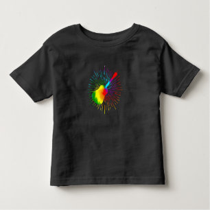 Gefärbte Krawatte Gitarre Design Farbenfrohe Gitar Kleinkind T-shirt