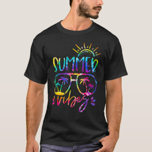 Gefärbte Krawatte Glasses Summer Vibes Hawaii Beac T-Shirt