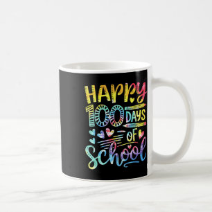 Gefärbte Krawatte glücklich 100 Tage der Schule 10 Kaffeetasse